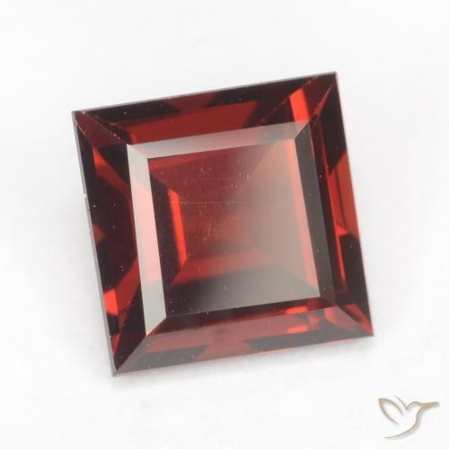 2.06 ct Red Pyrope Garnet Stone, Natural Pyrope Garnet in Square Facet Shape for Sale