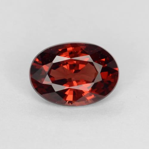 Rojo oscuro Granate Piropo Gema - 0.9ct Forma ovalada (ID: 540318)
