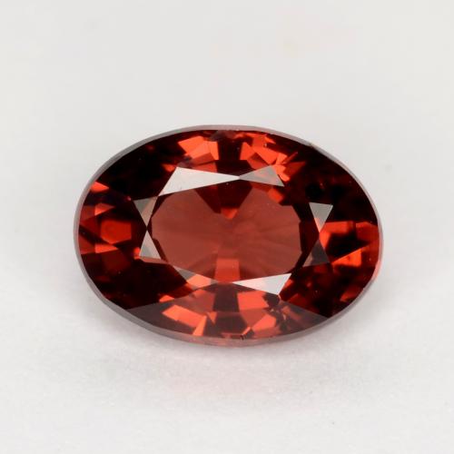 Темно-красный Гранат Пироп Камень - 1ct Фасетный Овал (ID: 540674)