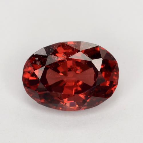 0.87 ct Red Pyrope Garnet Gemstone, Pyrope Garnet Gem in Oval Facet Shape for Sale.