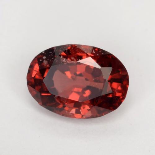 0.87 ct Red Pyrope Garnet Stone, Natural Pyrope Garnet in Oval Facet Shape for Sale