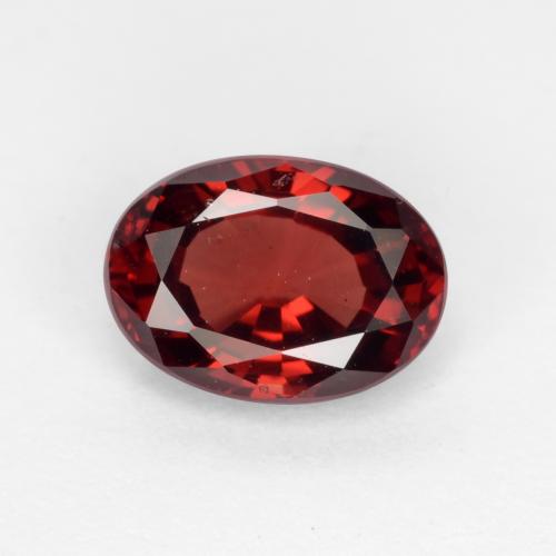 1,01 ct ovaler Pyrop-Granat aus Mosambik, Größe: 6,9 x 5mm, Reinheit: VS-SI, Garantiert echter Edelstein, 1 Stück Pyrop-Granat in Johannisbeere Rot Farbe, Mohs-Härte von 6,5 - 7,5 Geeignet für den täglichen Gebrauch im Schmuck, Photo A