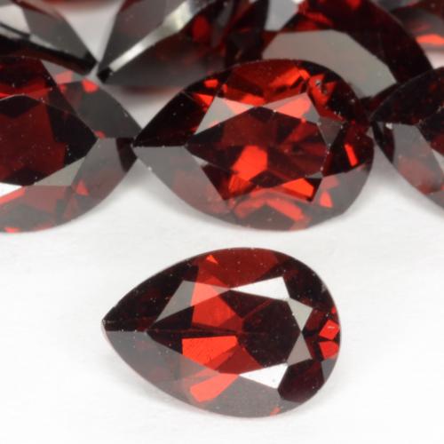 tiefrot Pyrop-Granat Edelstein - 0.8ct Birnen Schliff (ID: 541073)