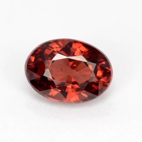 أحمر غامق عقيق بيروب حجر كريم - 1.2ct وجه بيضاوى (ID: 543409)