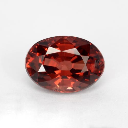 dunkelrot Pyrop-Granat Edelstein - 1.2ct Oval facettiert (ID: 543413)