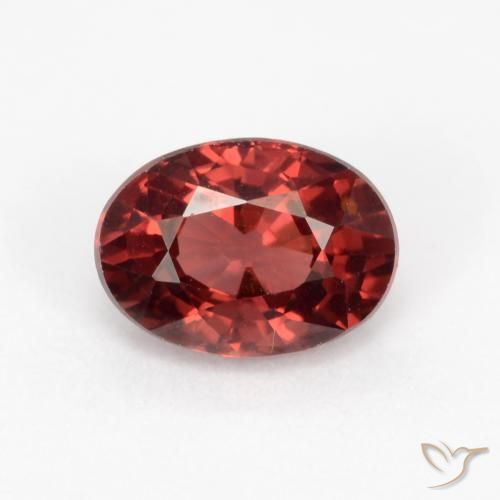 Темно-красный Гранат Пироп Камень - 1.1ct Фасетный Овал (ID: 543414)