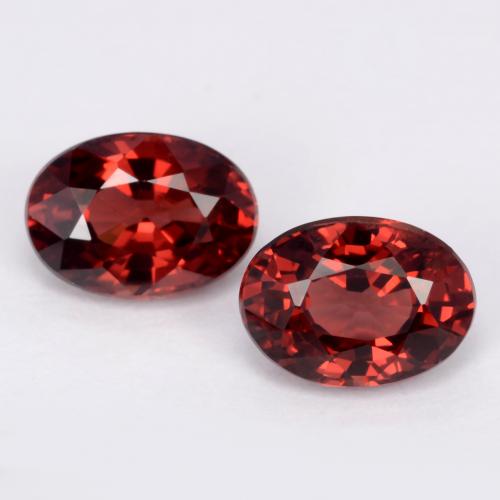 Темно-красный Гранат Пироп Камень - 1.2ct Фасетный Овал (ID: 543529)
