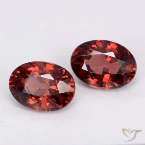 2.20 ctw Red Pyrope Garnet Stones, Natural Pyrope Garnet in Oval Facet Shape for Sale