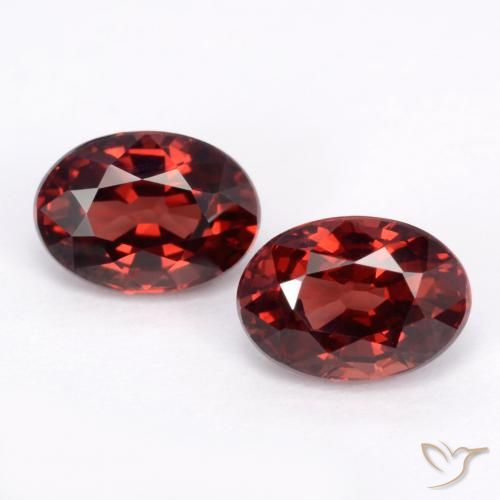 Deep Red Pyrope Garnet Gem - 1.3ct Oval Facet (ID: 543537)