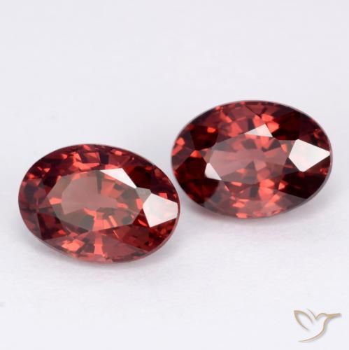 2.36 ctw Red Pyrope Garnet Stones, Natural Pyrope Garnet in Oval Facet Shape for Sale