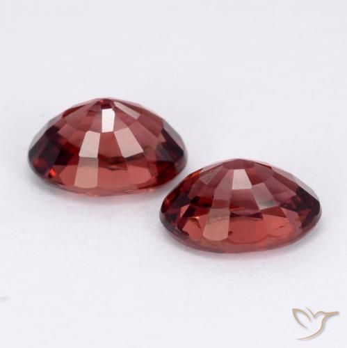 Pyrope Garnet Gemstones in 7.1 x 5.3 mm Size for Sale, Pyrope Garnet Stones in Deep Red Color