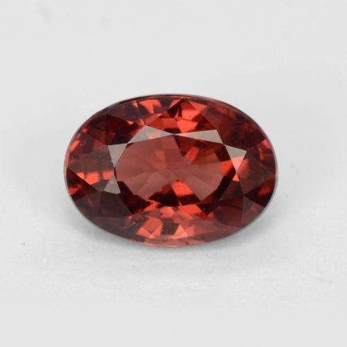 1,14 ct ovaler Pyrop-Granat aus Mosambik, Größe: 7,1 x 5,1mm, Reinheit: VS, Garantiert echter Edelstein, 1 Stück Pyrop-Granat in Dunkelrot Farbe, Mohs-Härte von 6,5 - 7,5 Geeignet für den täglichen Gebrauch im Schmuck, Photo A