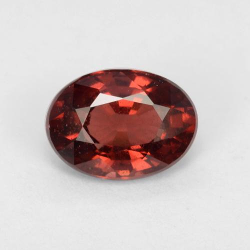 Deep Scarlet Red Гранат Пироп Камень - 1.1ct Фасетный Овал (ID: 543551)