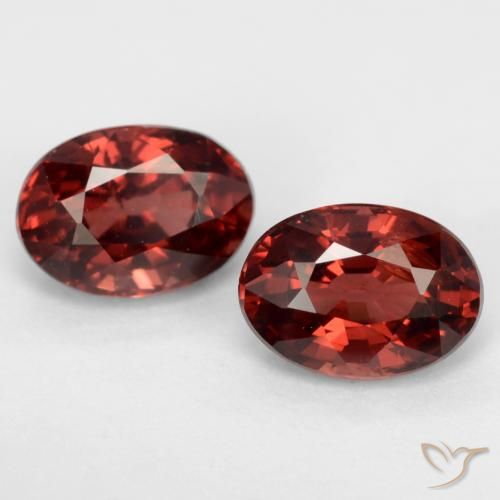 Deep Scarlet Red Гранат Пироп Камень - 1.2ct Фасетный Овал (ID: 543552)