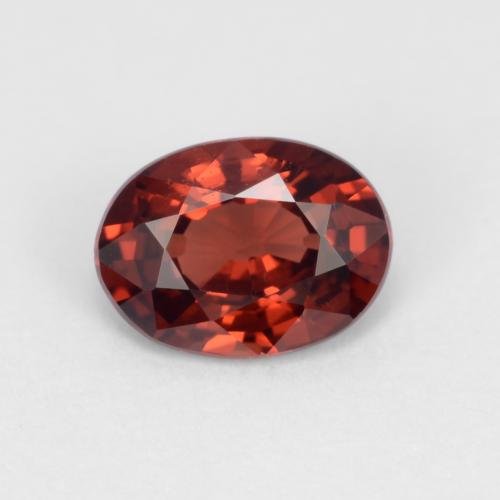 Deep Red Pyrope Garnet Gem - 0.9ct Oval Facet (ID: 543553)