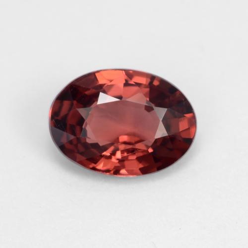 Deep Scarlet Red Гранат Пироп Камень - 0.9ct Фасетный Овал (ID: 543558)