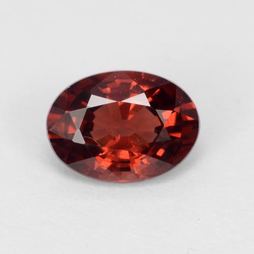 Granate Piropo Roja Forma ovalada de 6,9 x 5,1mm de Mozambique, peso de 1.01 ct, piedra preciosa natural No tratado en claridad vvs-vs, Granate Piropo de 1 pieza - Color: Rojo oscuro, dureza Mohs de 6.5 - 7.5 Adecuado para joyas de uso diario, Photo A