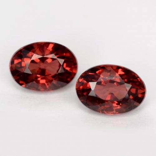 Rojo sangre intenso Granate Piropo Gema - 1.2ct Forma ovalada (ID: 543575)