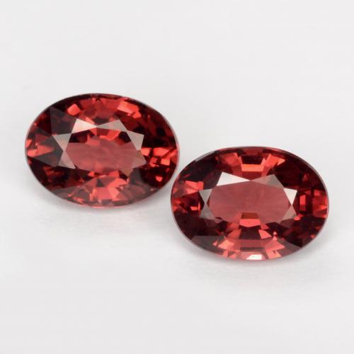 Rouge foncé Grenat Pyrope gemme - 1.1ct Ovale facette (ID: 543576)