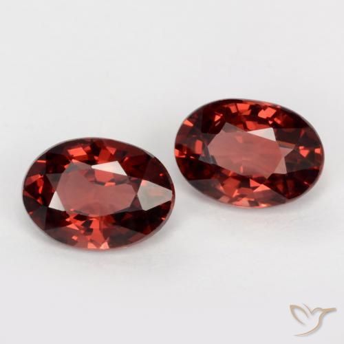 2.00 ctw Red Pyrope Garnet Stones, Natural Pyrope Garnet in Oval Facet Shape for Sale