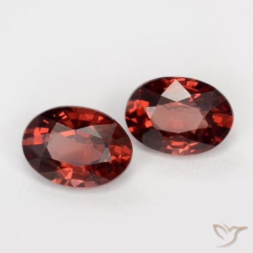 2.00 ctw Red Pyrope Garnet Stones, Natural Pyrope Garnet in Oval Facet Shape for Sale