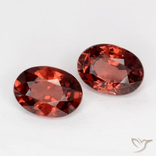 1.95 ctw Red Pyrope Garnet Stones, Natural Pyrope Garnet in Oval Facet Shape for Sale