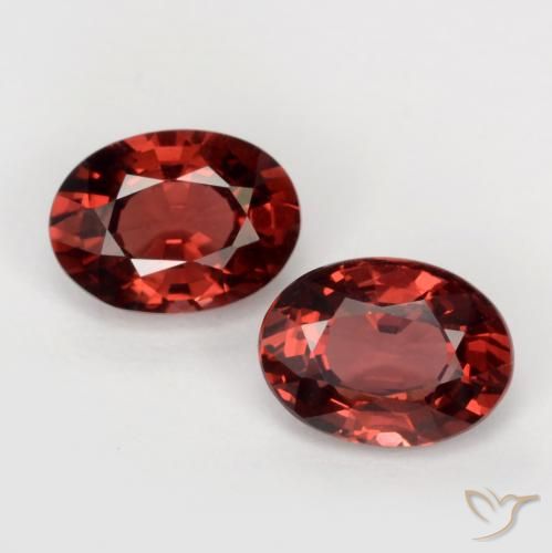 Темно-красный Гранат Пироп Камень - 1.1ct Фасетный Овал (ID: 543584)