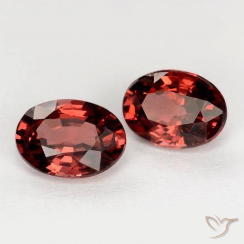 1.93 ctw Red Pyrope Garnet Stones, Natural Pyrope Garnet in Oval Facet Shape for Sale