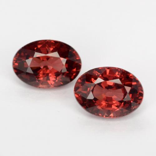 Темно-красный Гранат Пироп Камень - 1.1ct Фасетный Овал (ID: 543586)