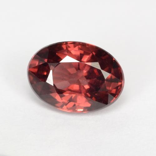 Темно-красный Гранат Пироп Камень - 1.3ct Фасетный Овал (ID: 543665)
