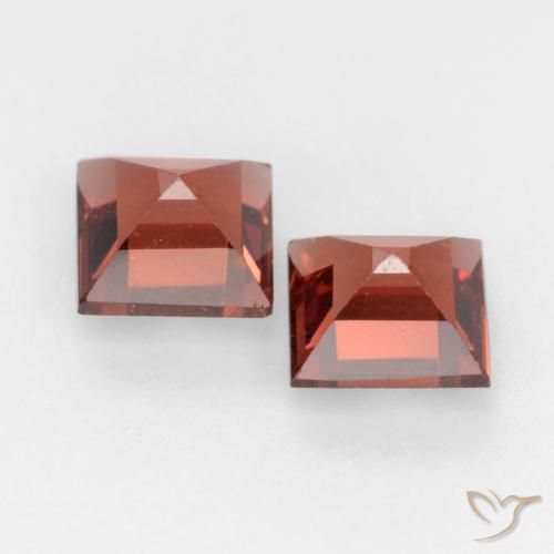 Pyrope Garnet Gemstones in 4 x 4 mm (calibrated) Size for Sale, Pyrope Garnet Stones in Deep Brick Red Color
