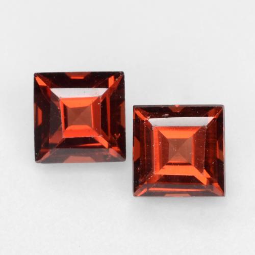 Medium Red Гранат Пироп Камень - 0.5ct Фасетный Квадрат (ID: 543723)