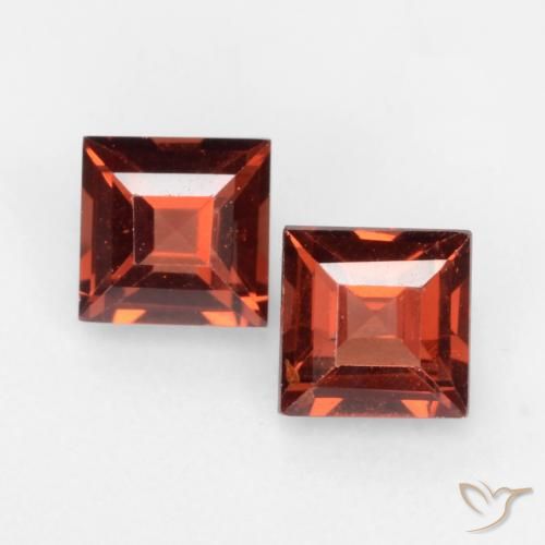 0.88 ct Square Cut Pyrope Garnet, 4.1 x 4.1 mm From Mozambique, Photo A