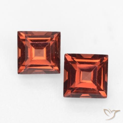 0.87 ct Square Cut Pyrope Garnet, 4.1 x 4.1 mm From Mozambique, Photo A
