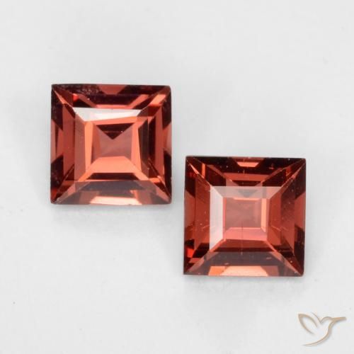 0.81 ct Square Cut Pyrope Garnet, 4.1 x 4.1 mm From Mozambique, Photo A
