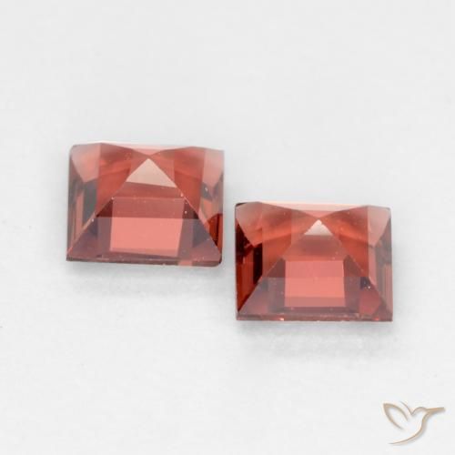 Pyrope Garnet Gemstones in 4 x 4 mm (calibrated) Size for Sale, Pyrope Garnet Stones in Deep Brick Red Color