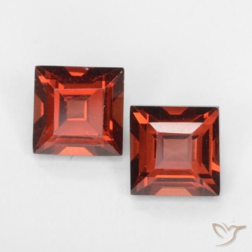1 ct Square Cut Pyrope Garnet, 4.2 x 4.2 mm From Mozambique, Photo A