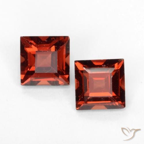 0.91 ct Square Cut Pyrope Garnet, 4.1 x 4 mm From Mozambique, Photo A