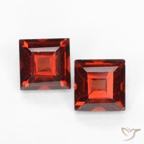1 ct Square Cut Pyrope Garnet, 4.2 x 4.2 mm From Mozambique, Photo A