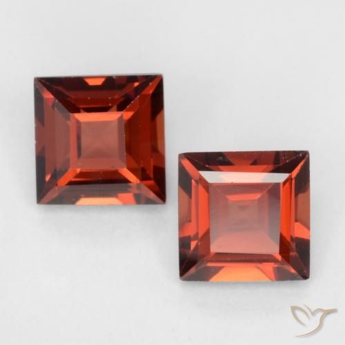 0.84 ct Square Cut Pyrope Garnet, 4.1 x 4.1 mm From Mozambique, Photo A