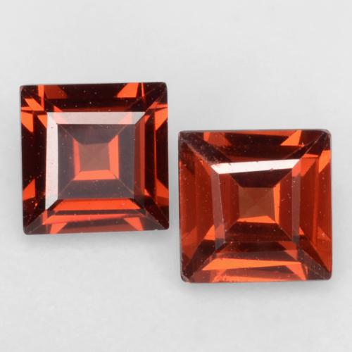 Fire Red Гранат Пироп Камень - 0.4ct Фасетный Квадрат (ID: 543999)