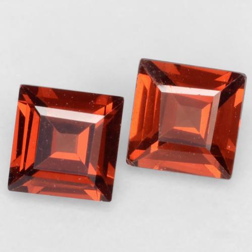 0.84 ctw Red Pyrope Garnet Stones, Natural Pyrope Garnet in Square Facet Shape for Sale