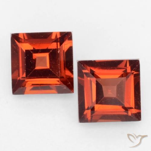 0.85 ct Square Cut Pyrope Garnet, 4.2 x 4.1 mm From Mozambique, Photo A