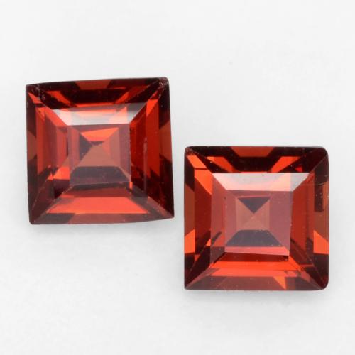 Currant Red Pyrope Garnet Gem - 0.5ct Square Facet (ID: 544007)