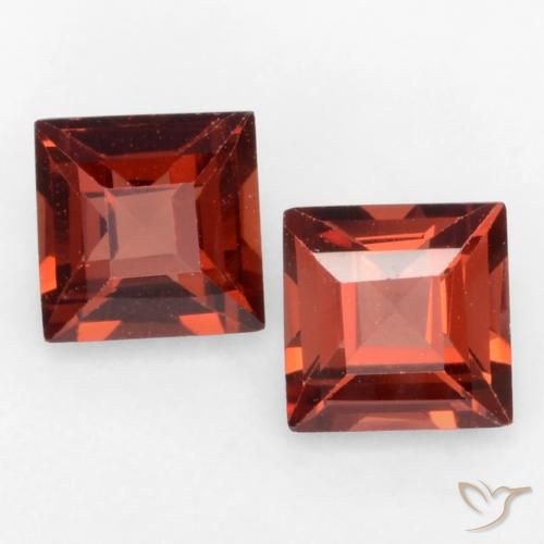 0.89 ct Square Cut Pyrope Garnet, 4.1 x 4.1 mm From Mozambique, Photo A