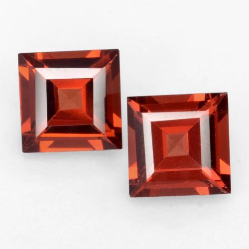 Bright Red Гранат Пироп Камень - 0.4ct Фасетный Квадрат (ID: 544010)