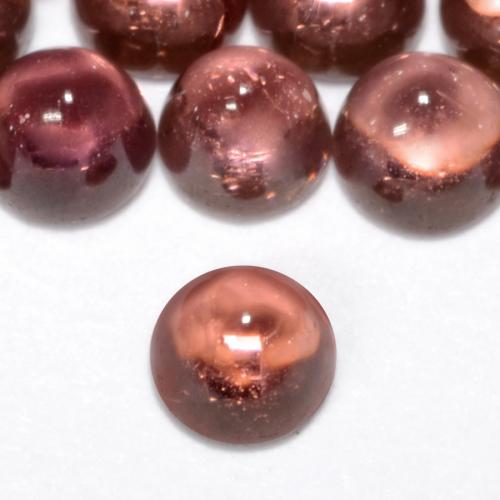 0.14 ctw Red Pyrope Garnet Gemstones, Pyrope Garnet Gems in Round Cabochon Shape for Sale.