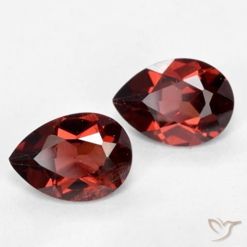 1.82 ctw Red Pyrope Garnet Stones, Natural Pyrope Garnet in Pear Facet Shape for Sale