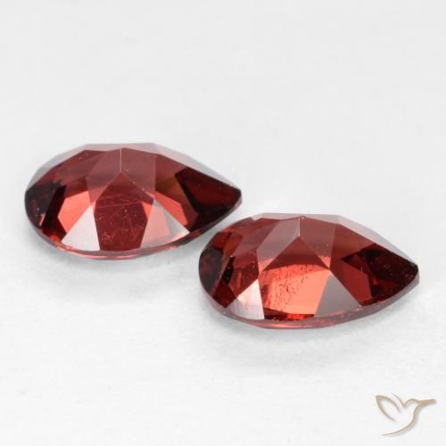 Pyrope Garnet Gemstones in 7 x 5 mm (calibrated) Size for Sale, Pyrope Garnet Stones in Deep Red Color