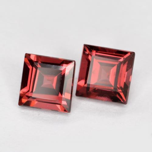 tiefrot Pyrop-Granat Edelstein - 0.5ct Carréschliff / Quadrat (ID: 558050)
